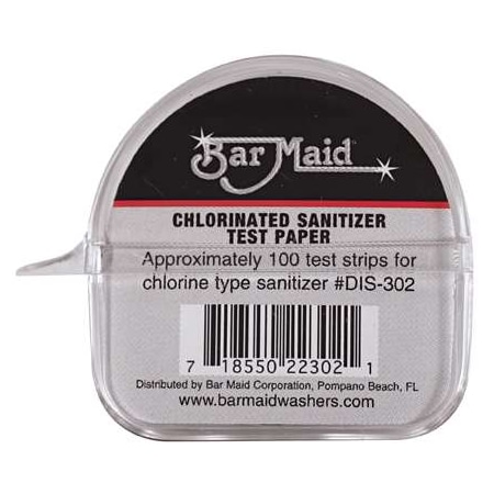 Bar Maid Bar Maid Sani-Maid Paper Chlorinated Sanitizer Test, PK1200 DIS-302
